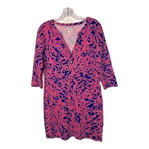 Lilly Pulitzer | Pink Coral Print Alessia T-Shirt Dress, Medium